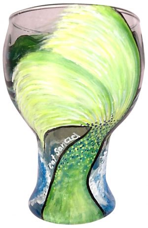 Green Haired Mermaid in the Sea IPA Glass Image 2